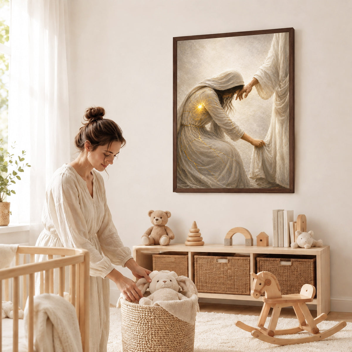 Jesus Healing the Broken Soul Christian Poster/Canvas