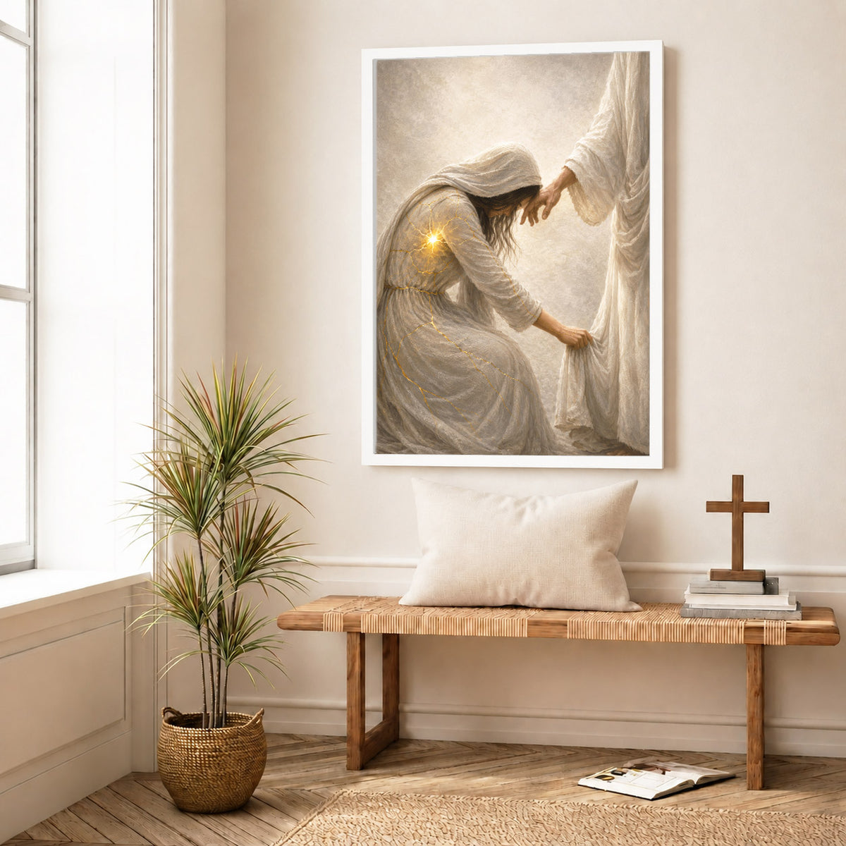 Jesus Healing the Broken Soul Christian Poster/Canvas