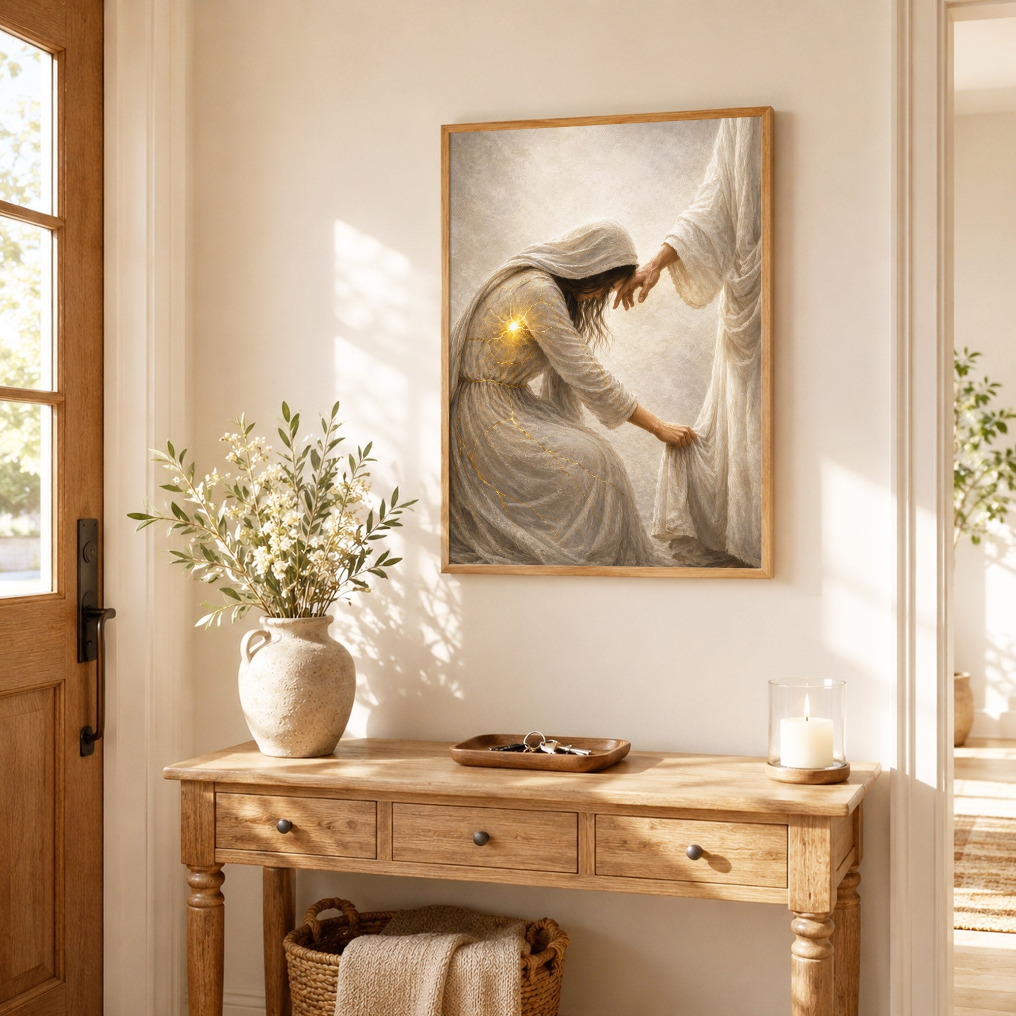 Jesus Healing the Broken Soul Christian Poster/Canvas