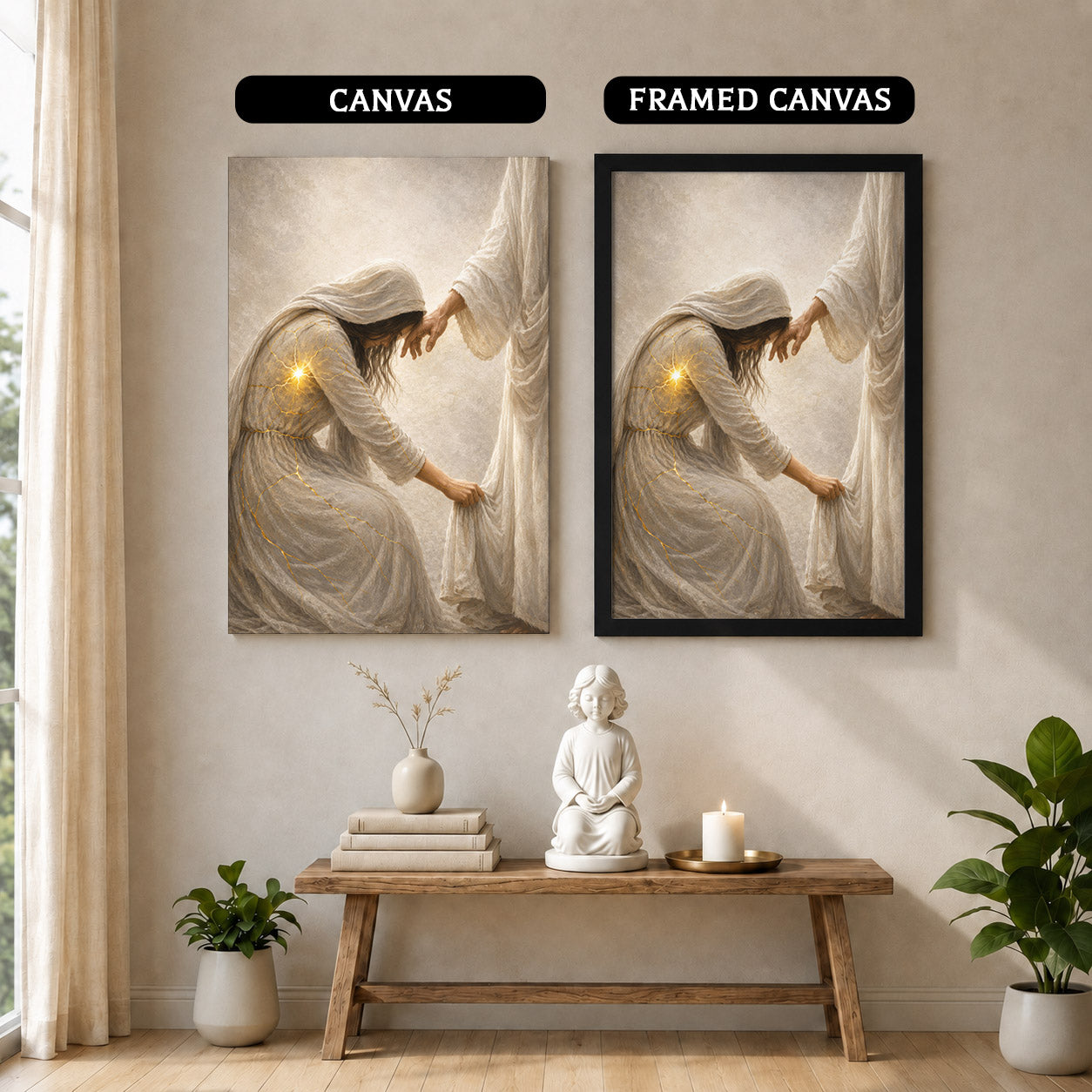 Jesus Healing the Broken Soul Christian Poster/Canvas