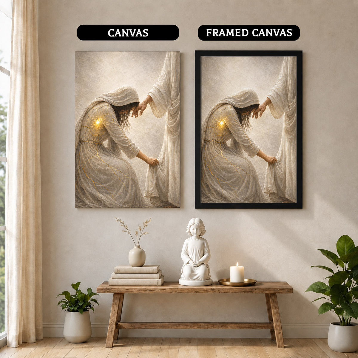 Jesus Healing the Broken Soul Christian Poster/Canvas