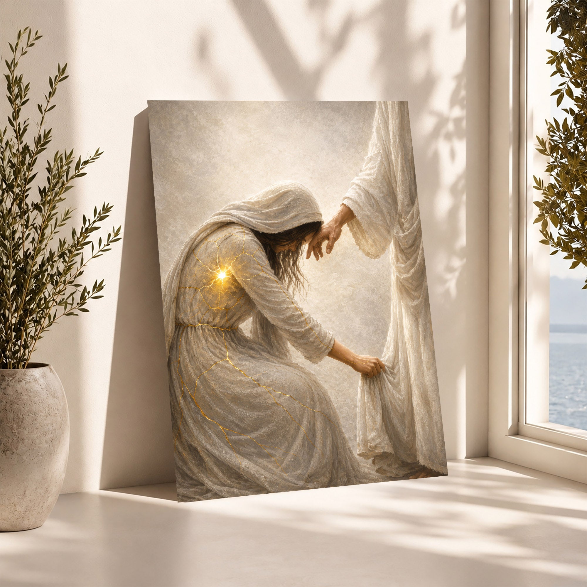 Jesus Healing the Broken Soul Christian Poster/Canvas