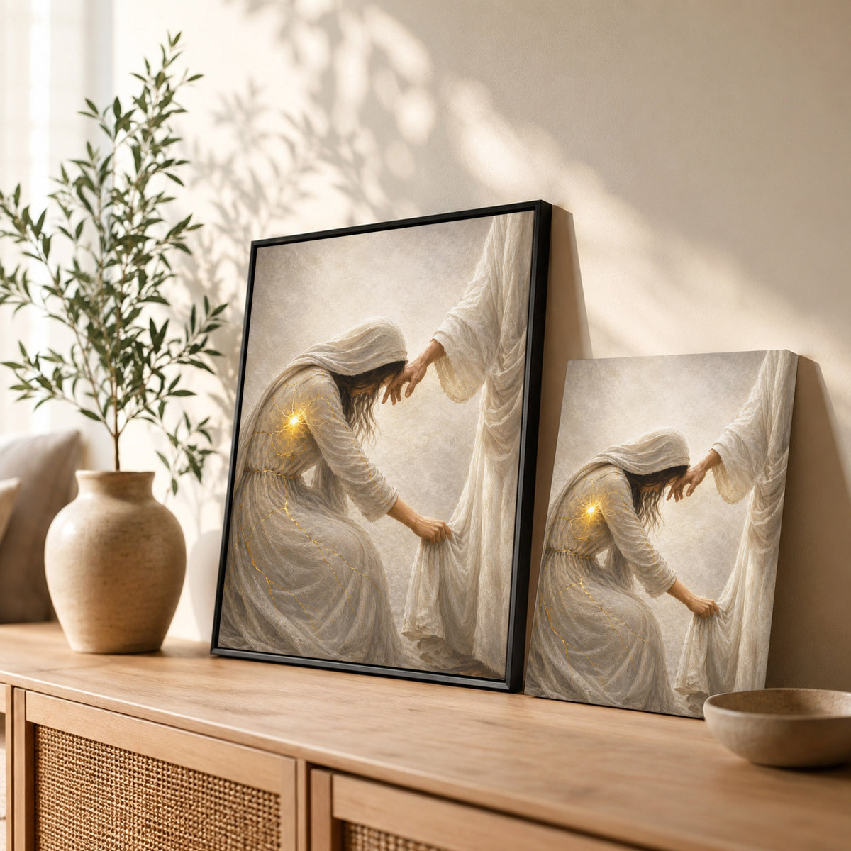 Jesus Healing the Broken Soul Christian Poster/Canvas