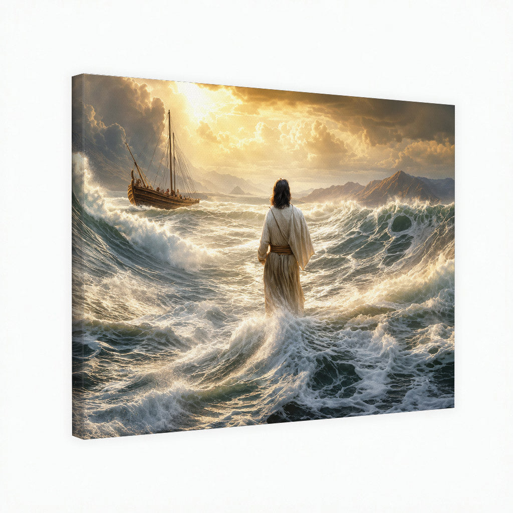 Faith Through the Storm Christian Ocean Poster/Canvas