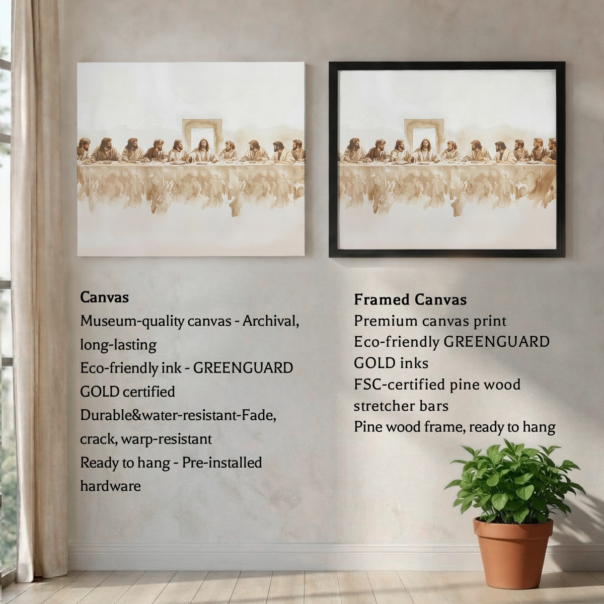 The Last Supper Minimalist Christian Poster/Canvas