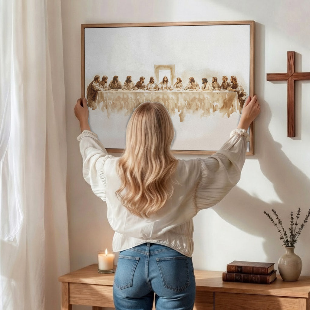 The Last Supper Minimalist Christian Poster/Canvas