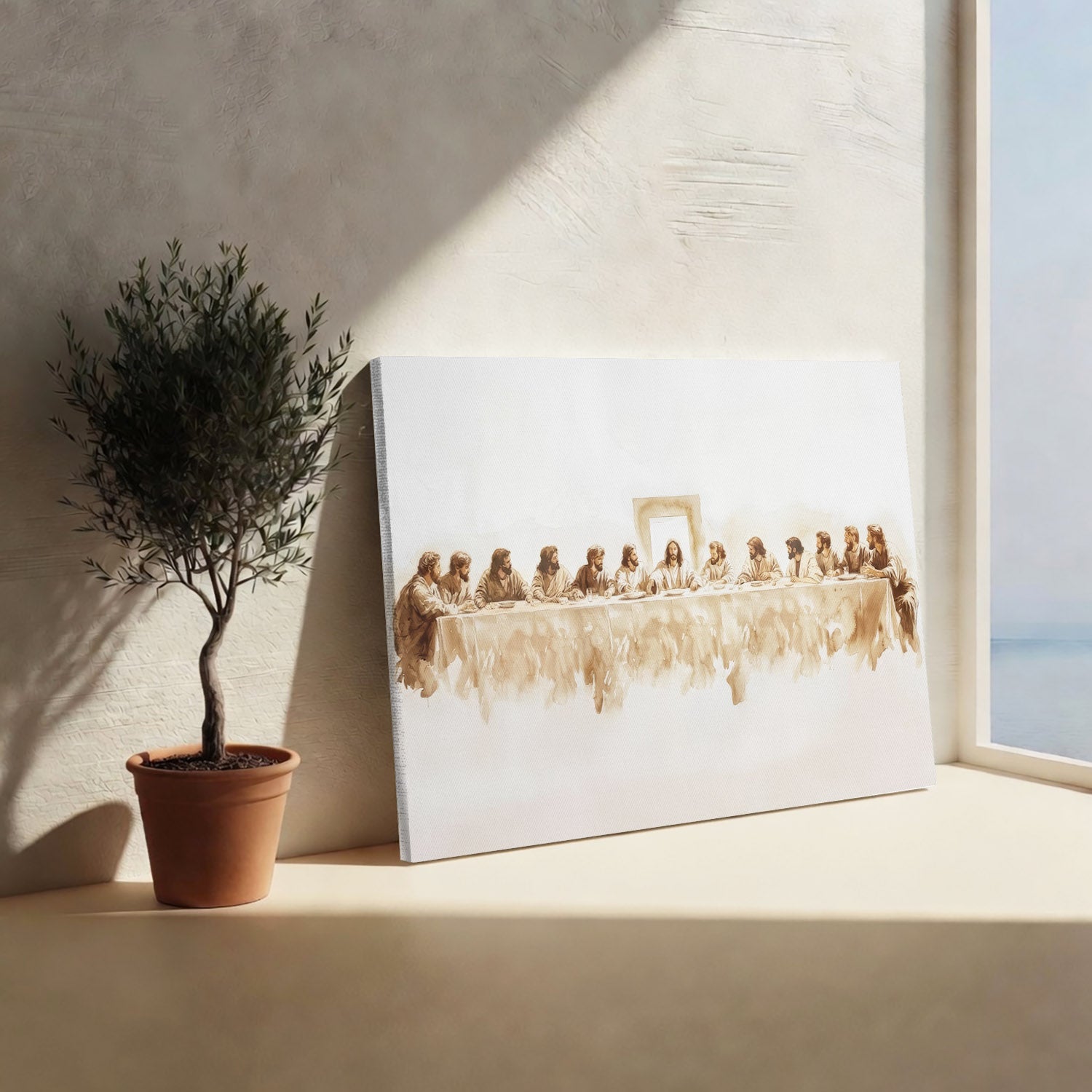 The Last Supper Minimalist Christian Poster/Canvas