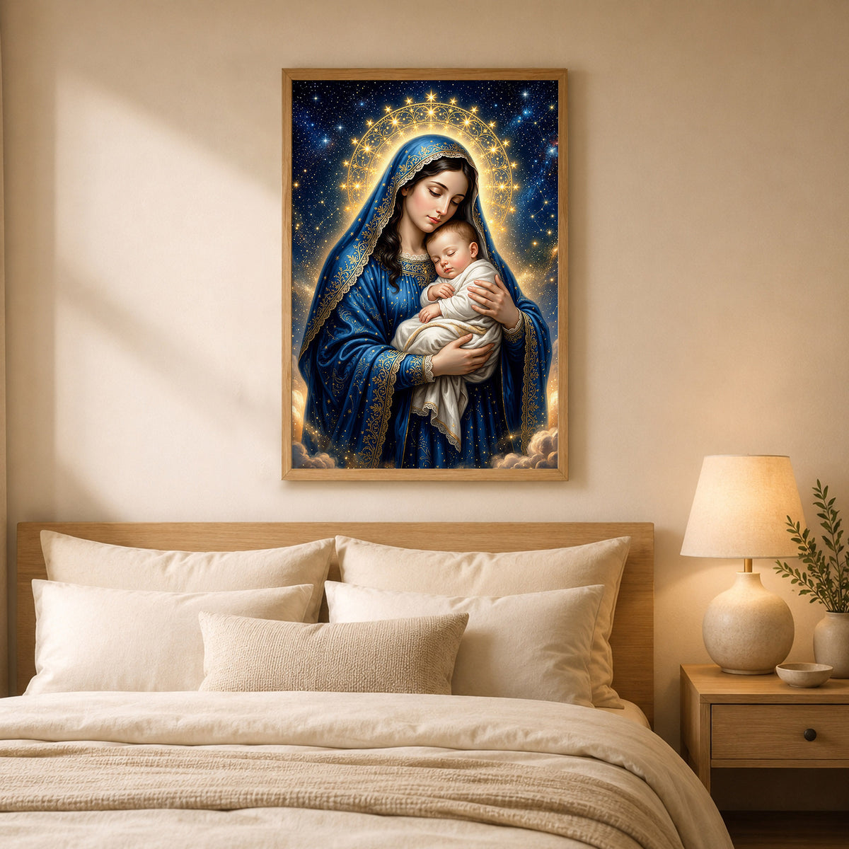 Madonna and Sleeping Child Heavenly Poster/Canvas