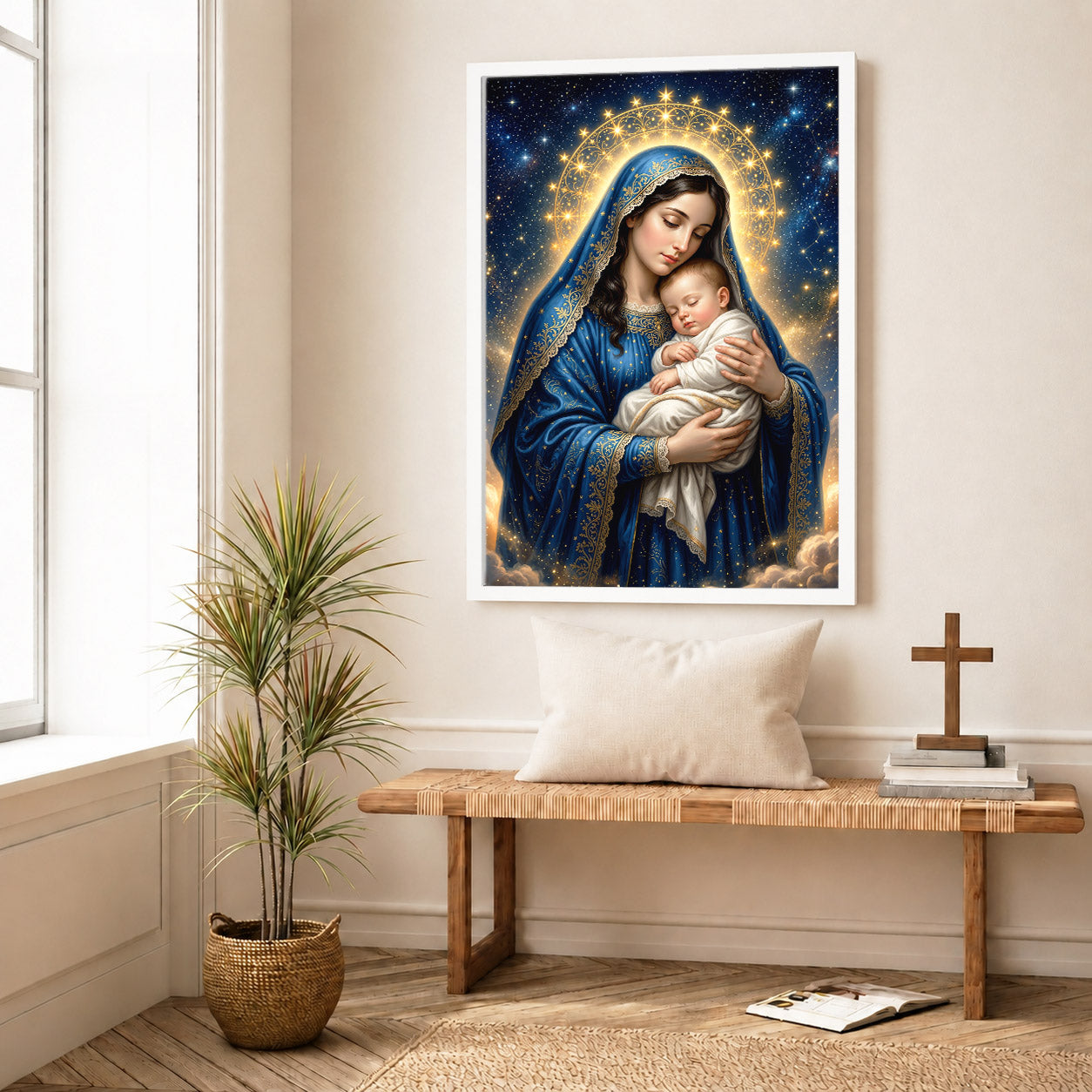 Madonna and Sleeping Child Heavenly Poster/Canvas