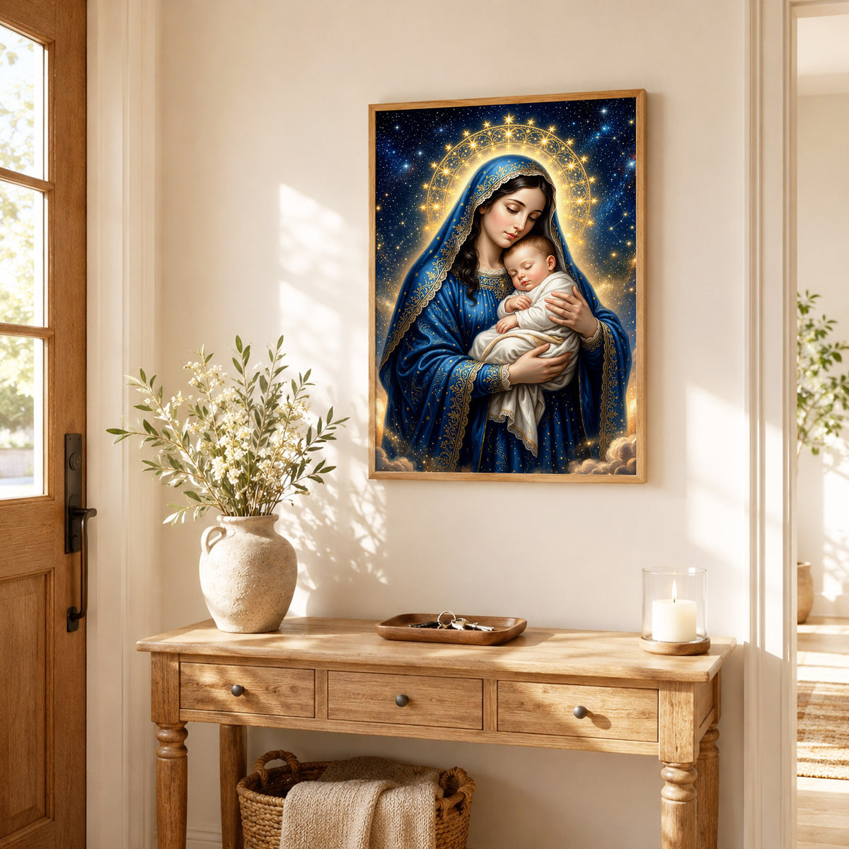 Madonna and Sleeping Child Heavenly Poster/Canvas
