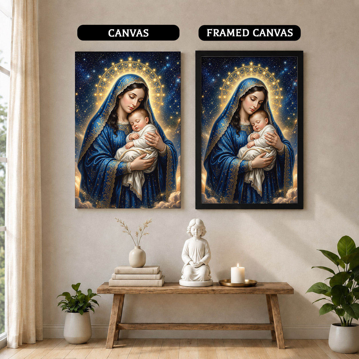 Madonna and Sleeping Child Heavenly Poster/Canvas