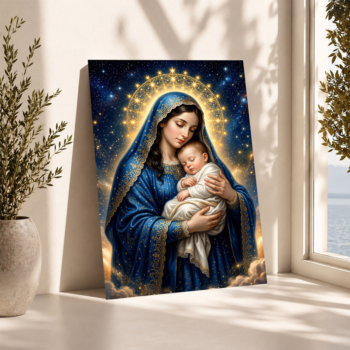 Madonna and Sleeping Child Heavenly Poster/Canvas