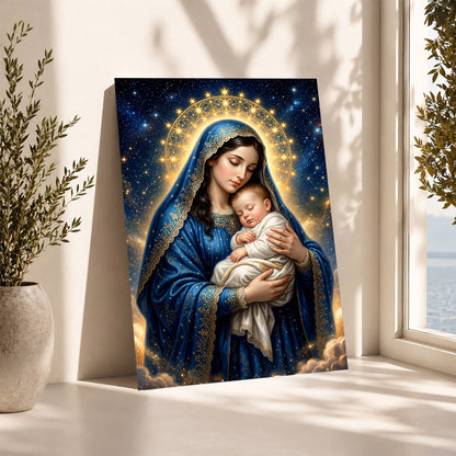 Madonna and Sleeping Child Heavenly Poster/Canvas