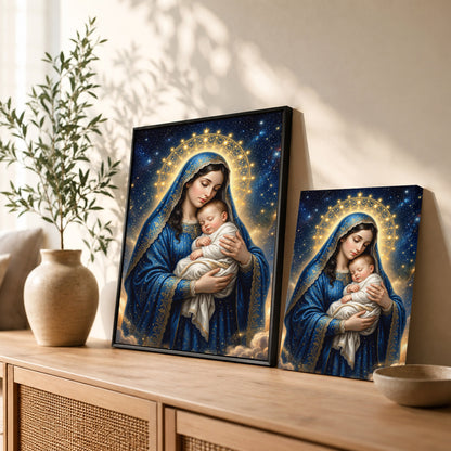 Madonna and Sleeping Child Heavenly Poster/Canvas