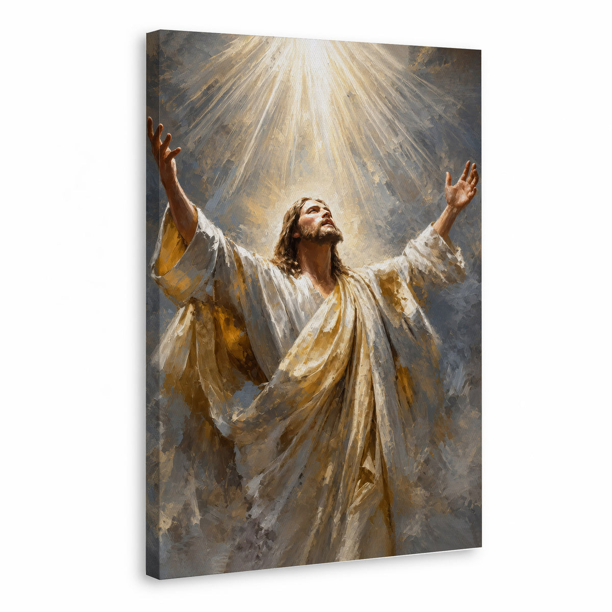 Jesus Ascension in Divine Light Poster/Canvas