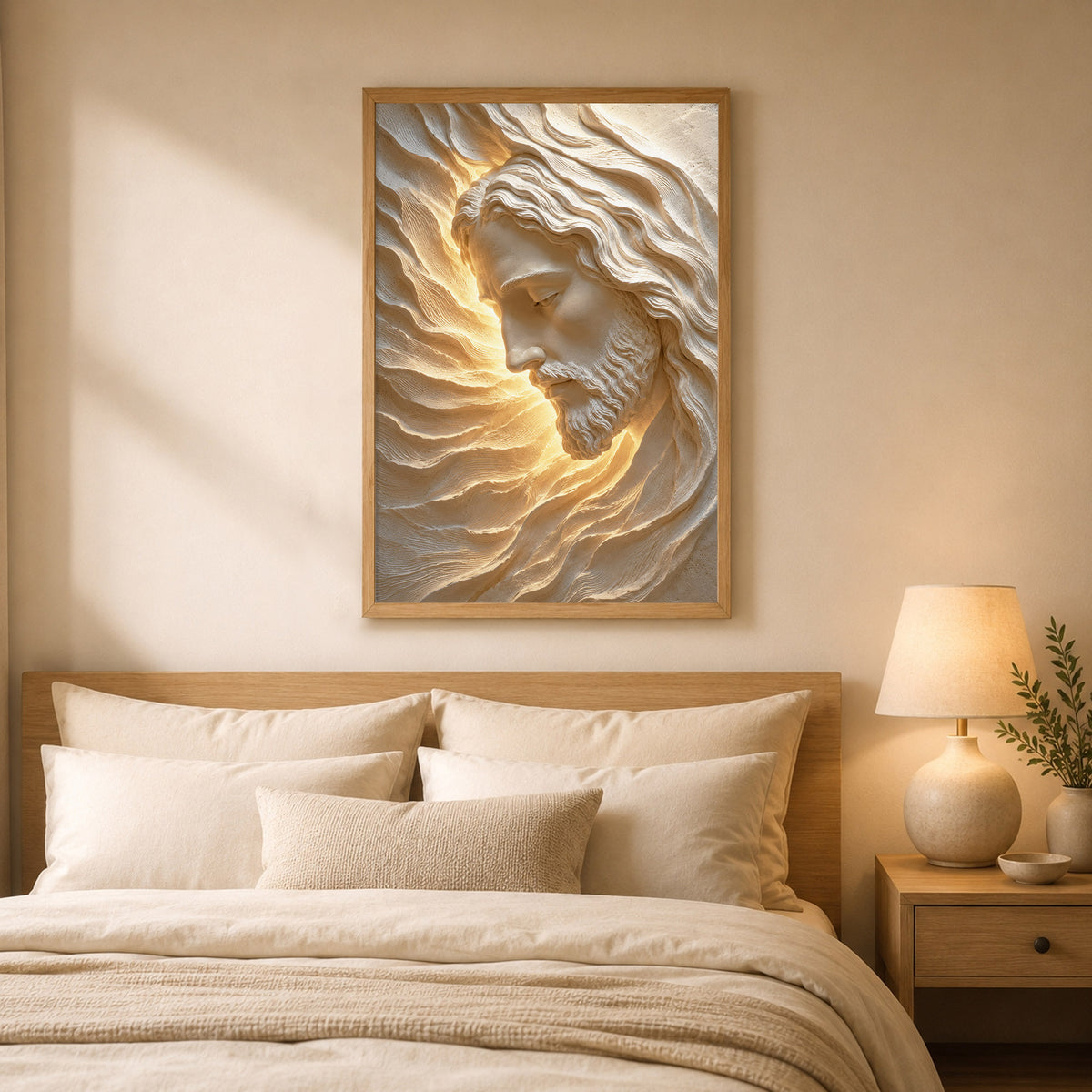Sacred Face of Jesus Sculpted Poster/Canvas
