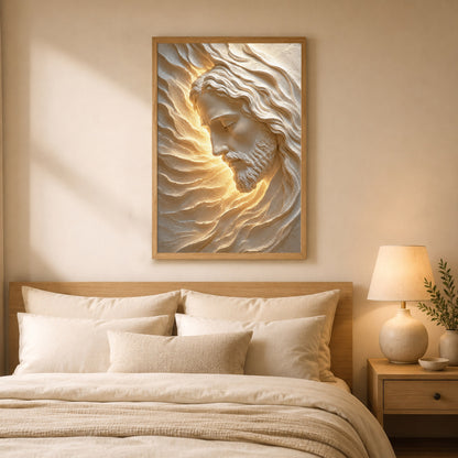 Sacred Face of Jesus Sculpted Poster/Canvas