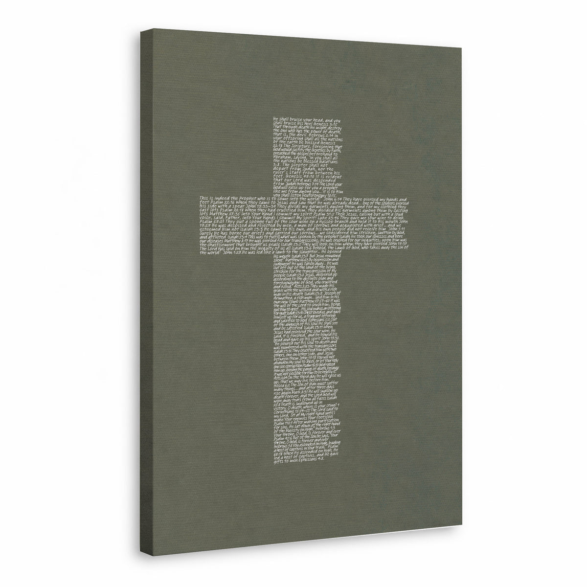 Jesus Cross Scripture Typography Poster/Canvas