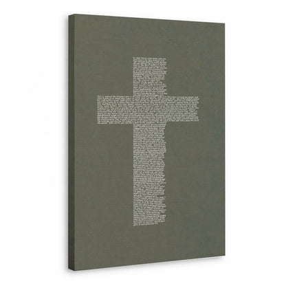 Jesus Cross Scripture Typography Poster/Canvas