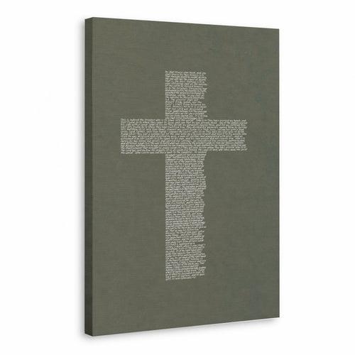 Jesus Cross Scripture Typography Poster/Canvas