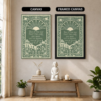 This Is The Day Psalm 118 24 Folk Art Poster/Canvas