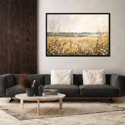 Jesus and Child in the Field of Grace Christian Wall Art Poster/Canvas