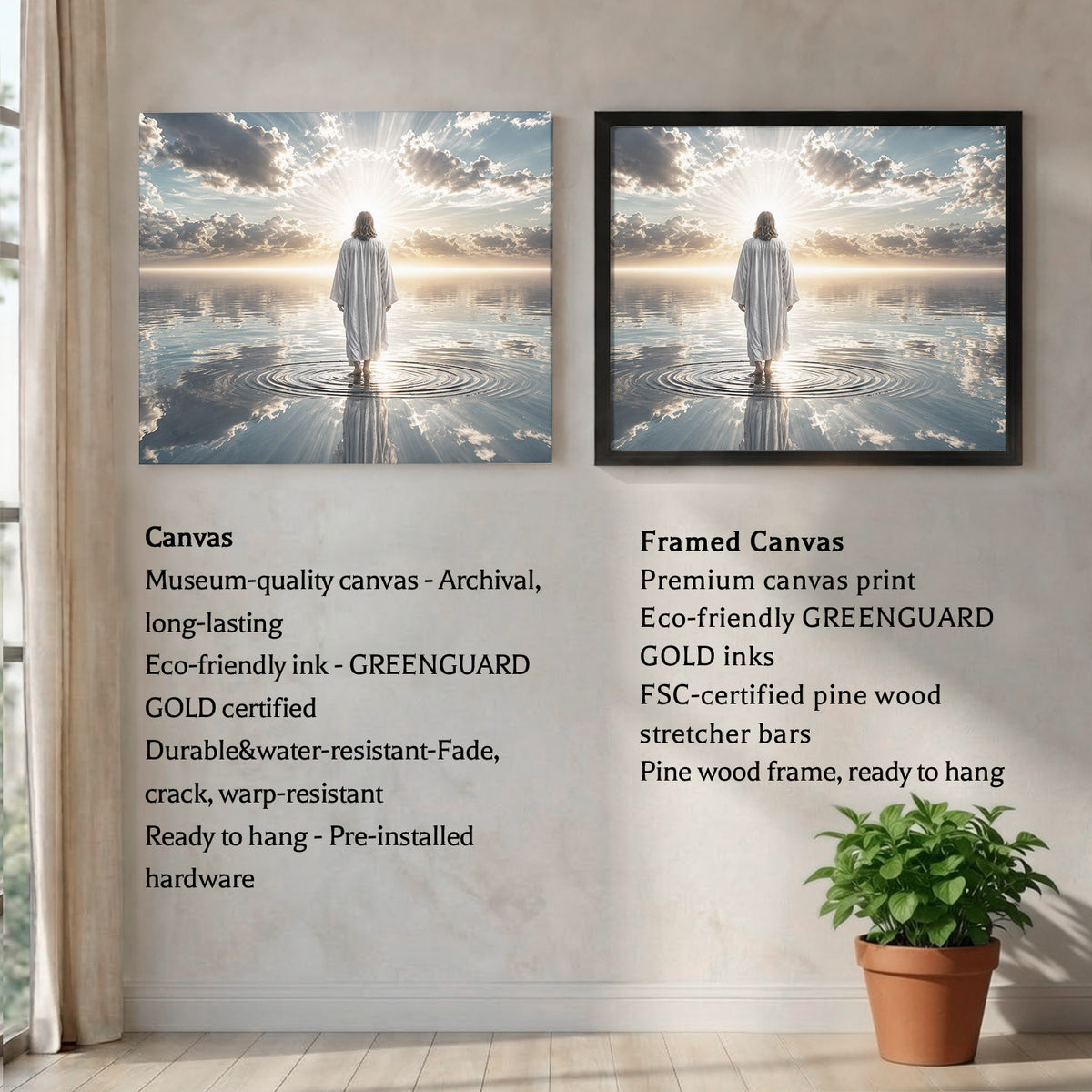 Walking by Faith on Living Waters Poster/Canvas