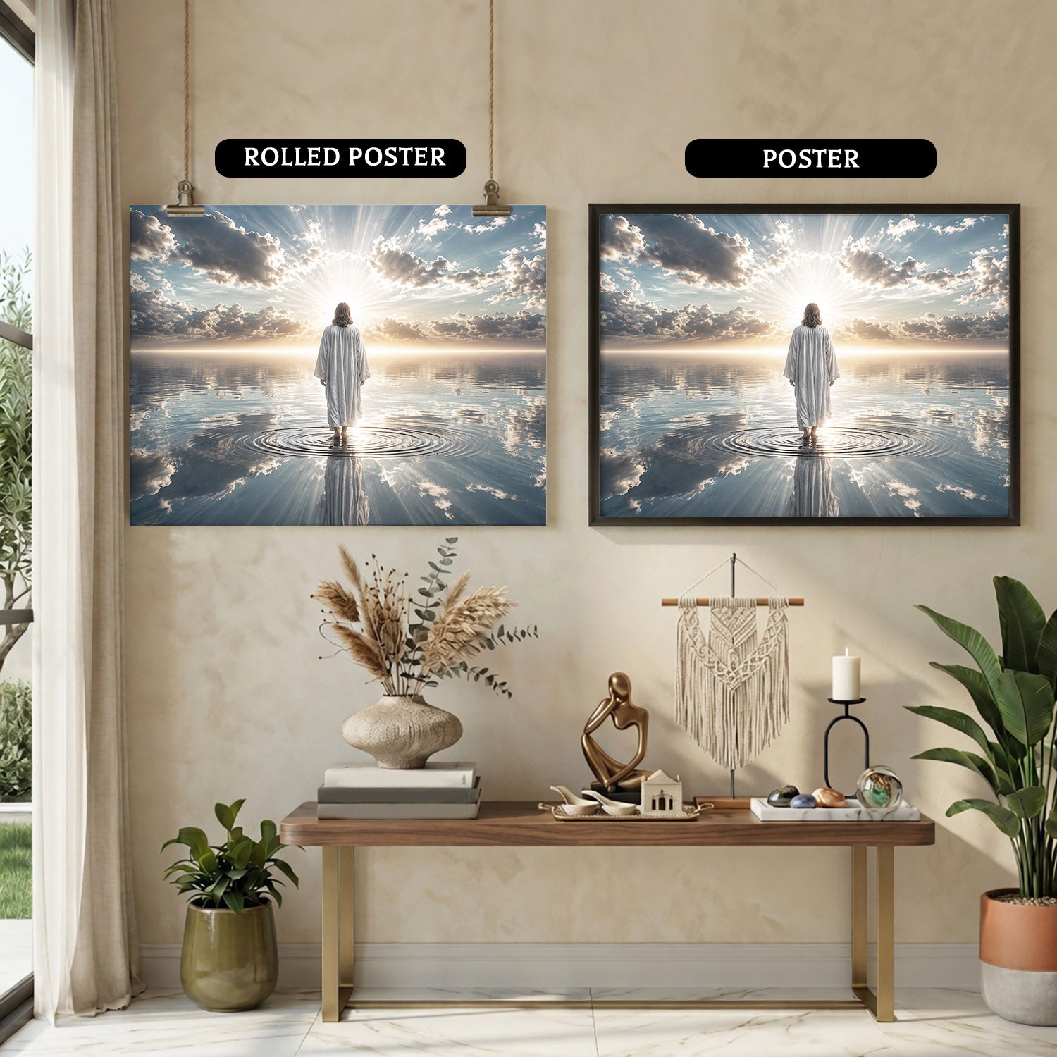 Walking by Faith on Living Waters Poster/Canvas