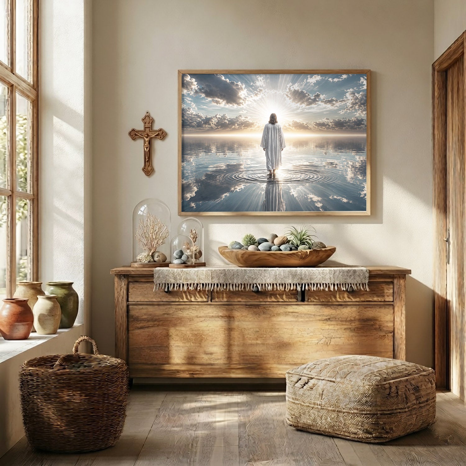 Walking by Faith on Living Waters Poster/Canvas