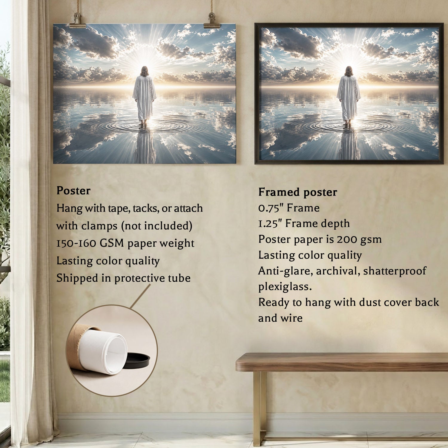 Walking by Faith on Living Waters Poster/Canvas