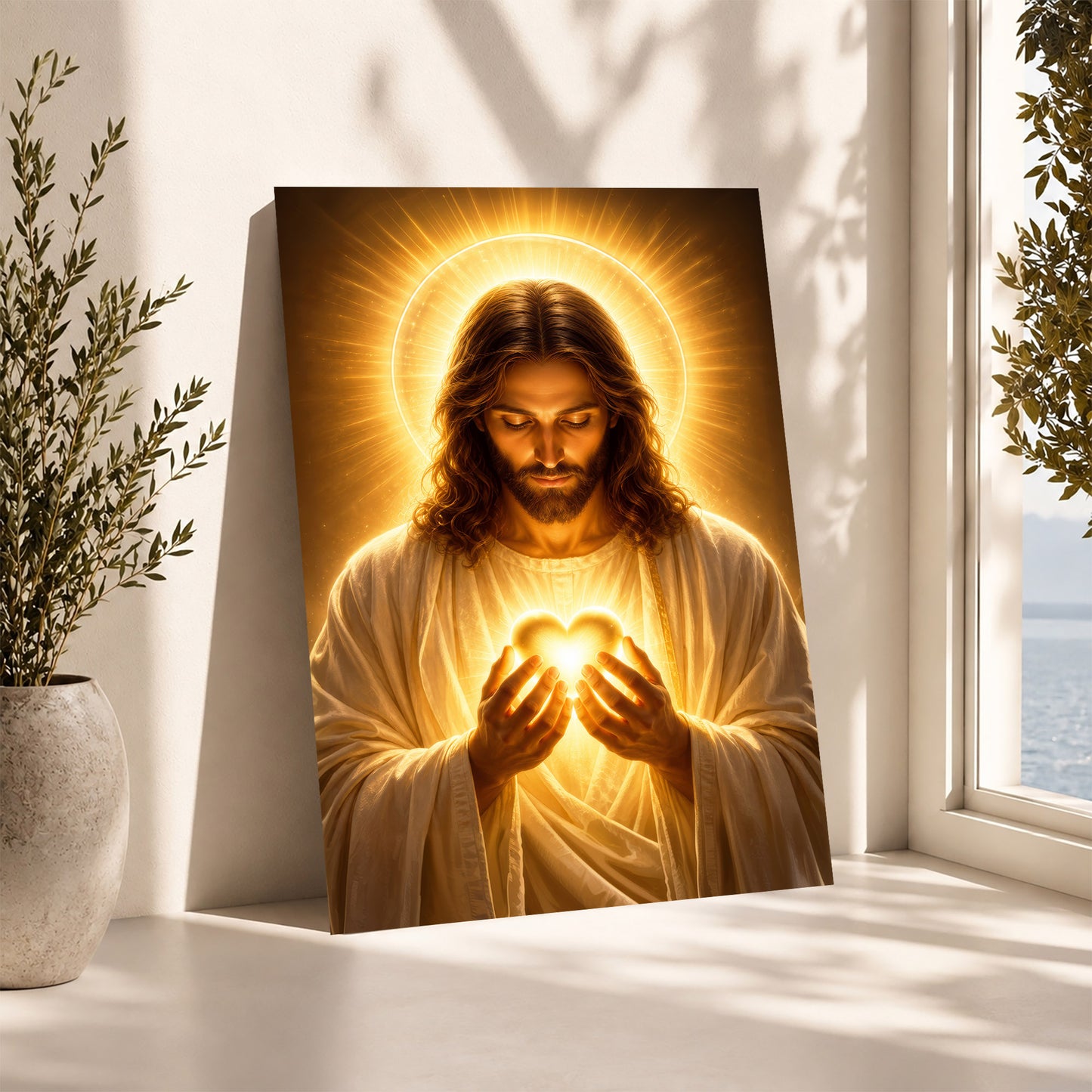 Sacred Heart of Jesus Glowing Faith Poster/Canvas