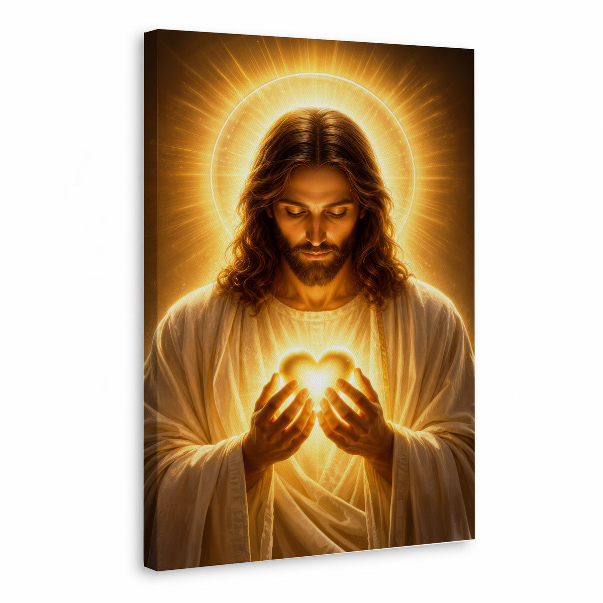 Sacred Heart of Jesus Glowing Faith Poster/Canvas