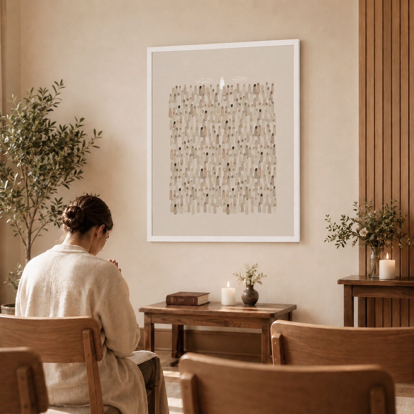 The Lost Sheep Minimalist Christian Wall Art Poster/Canvas