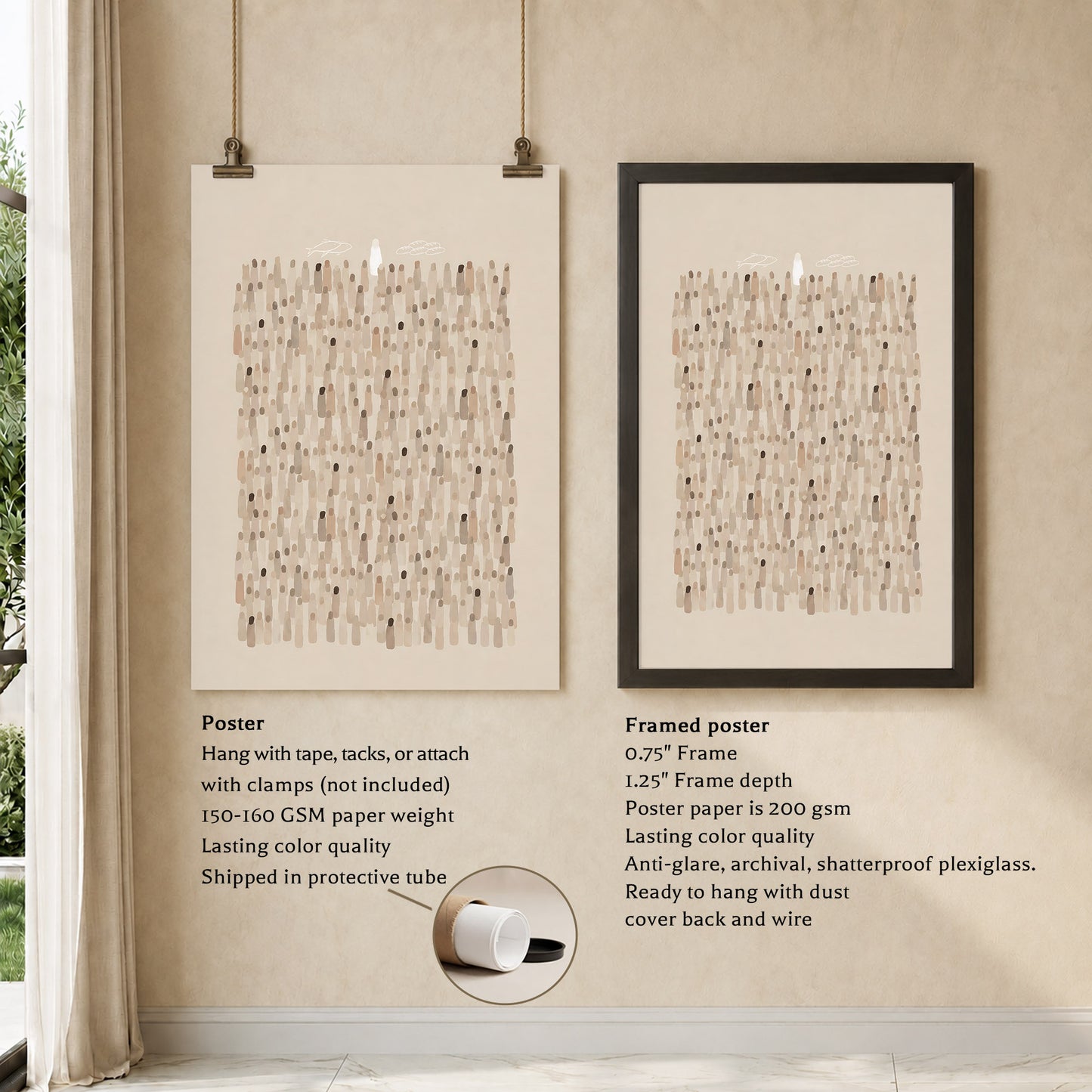 The Lost Sheep Minimalist Christian Wall Art Poster/Canvas