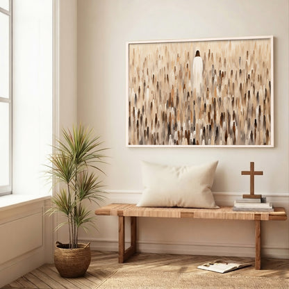 Jesus Above The Crowd Christian Wall Art Canvas/Poster