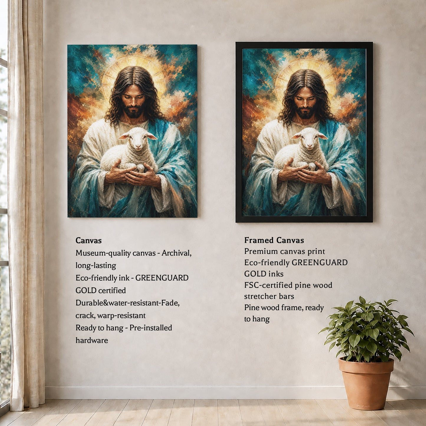 🔥 LIMITED TIME OFFER - The Sacred Hearts of Jesus & Mary Canvas Wall Art Bundle