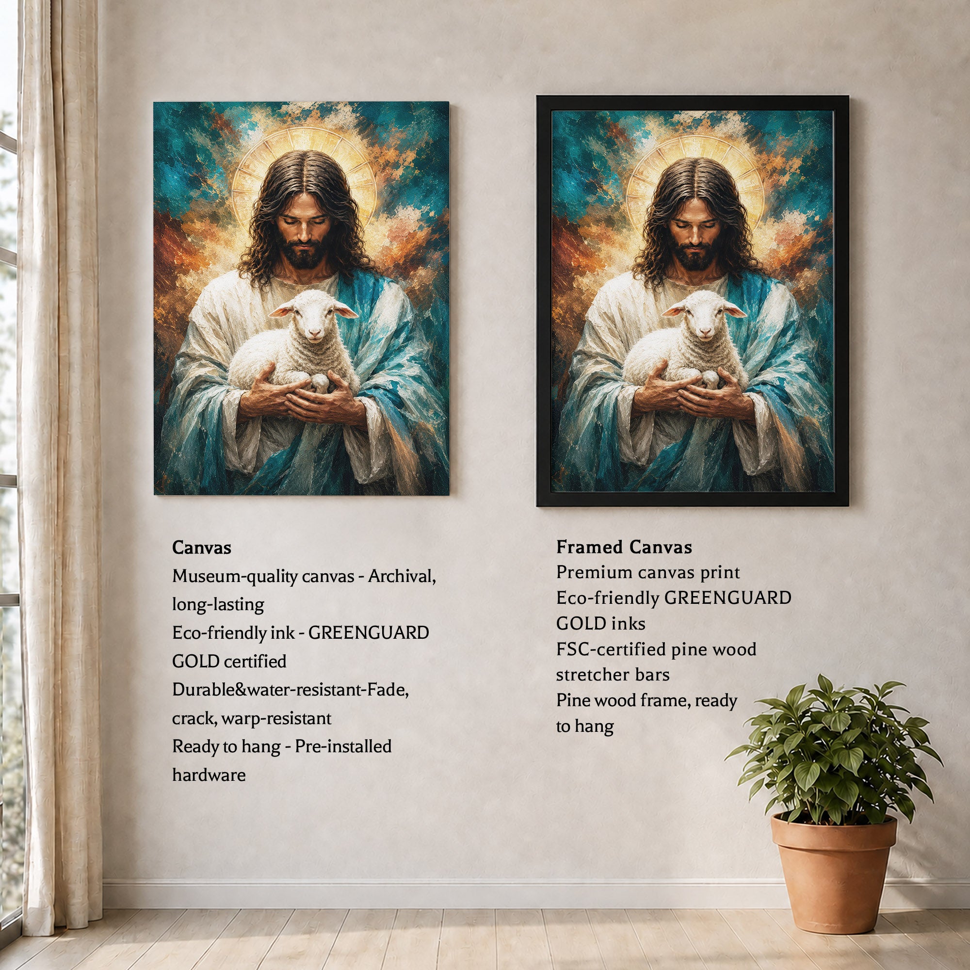The Good Shepherd Holding the Lamb Poster/Canvas