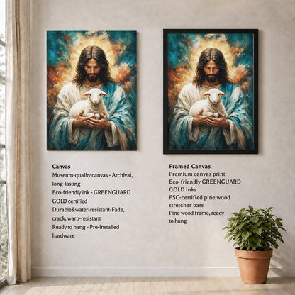The Good Shepherd Holding the Lamb Poster/Canvas