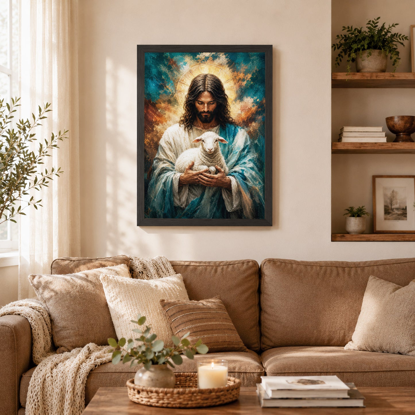 The Good Shepherd Holding the Lamb Poster/Canvas