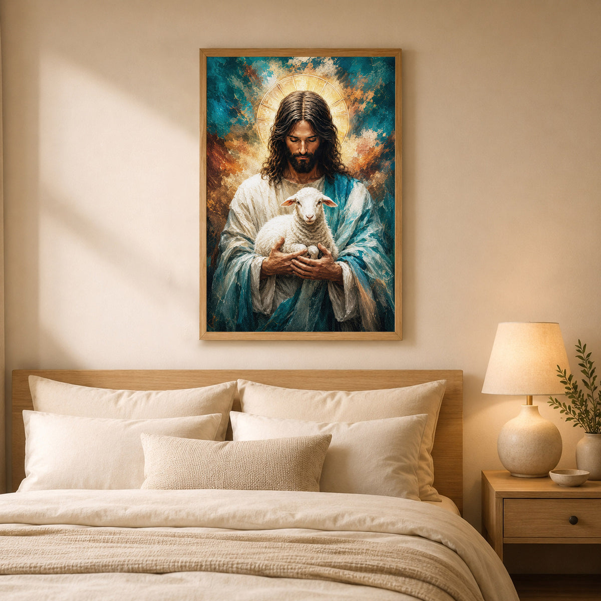 The Good Shepherd Holding the Lamb Poster/Canvas