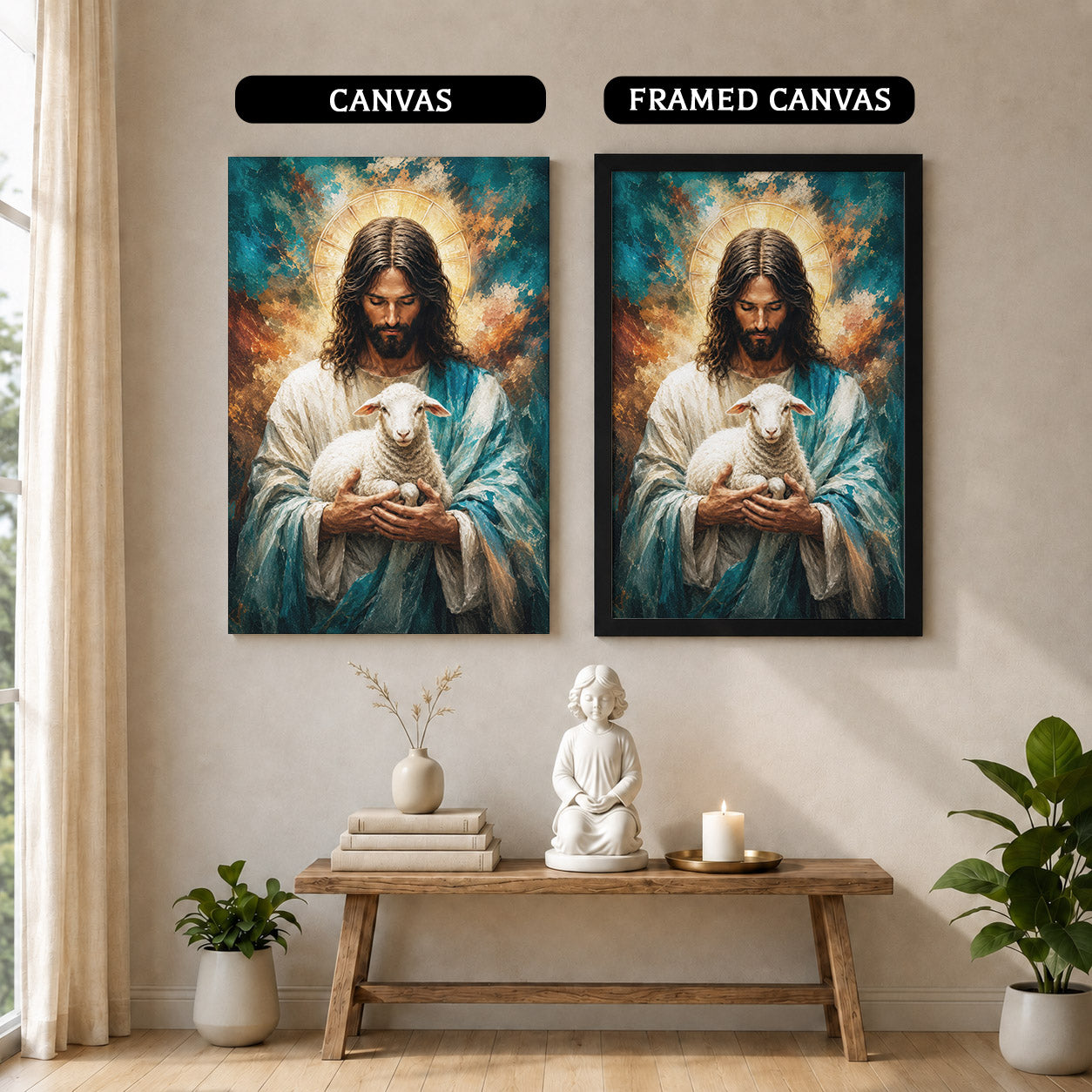 The Good Shepherd Holding the Lamb Poster/Canvas