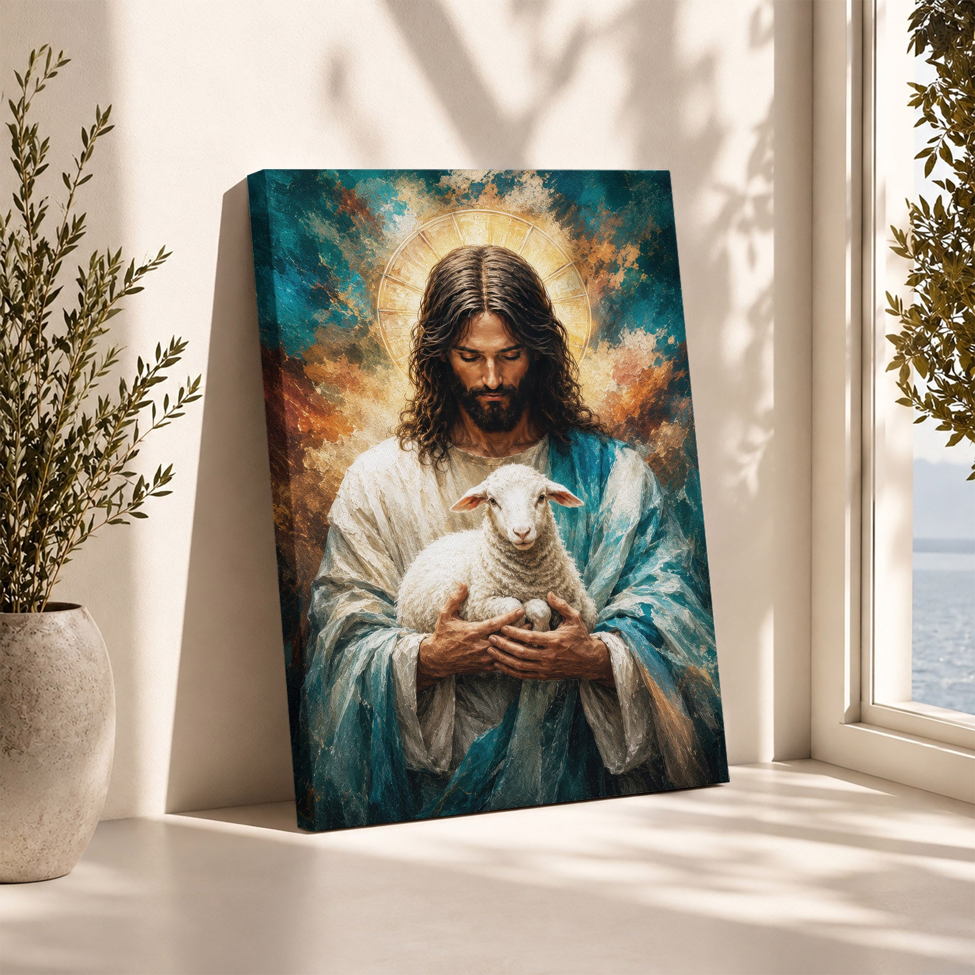 The Good Shepherd Holding the Lamb Poster/Canvas