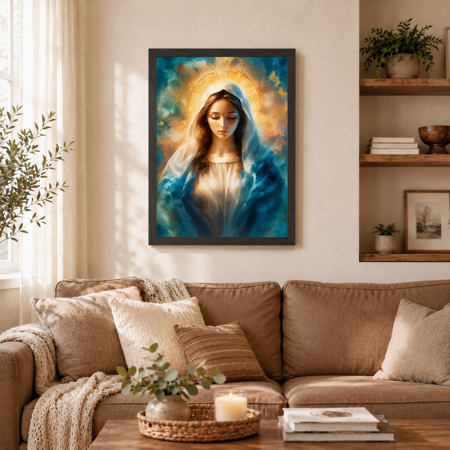 Heavenly Grace of the Blessed Virgin Mary Poster/Canvas