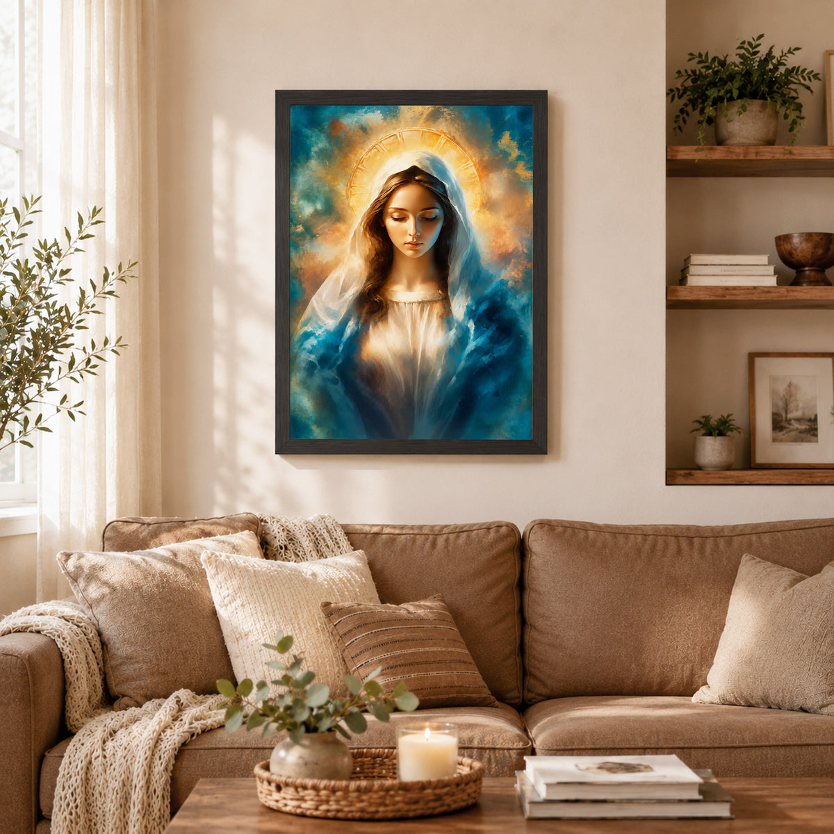 Heavenly Grace of the Blessed Virgin Mary Poster/Canvas