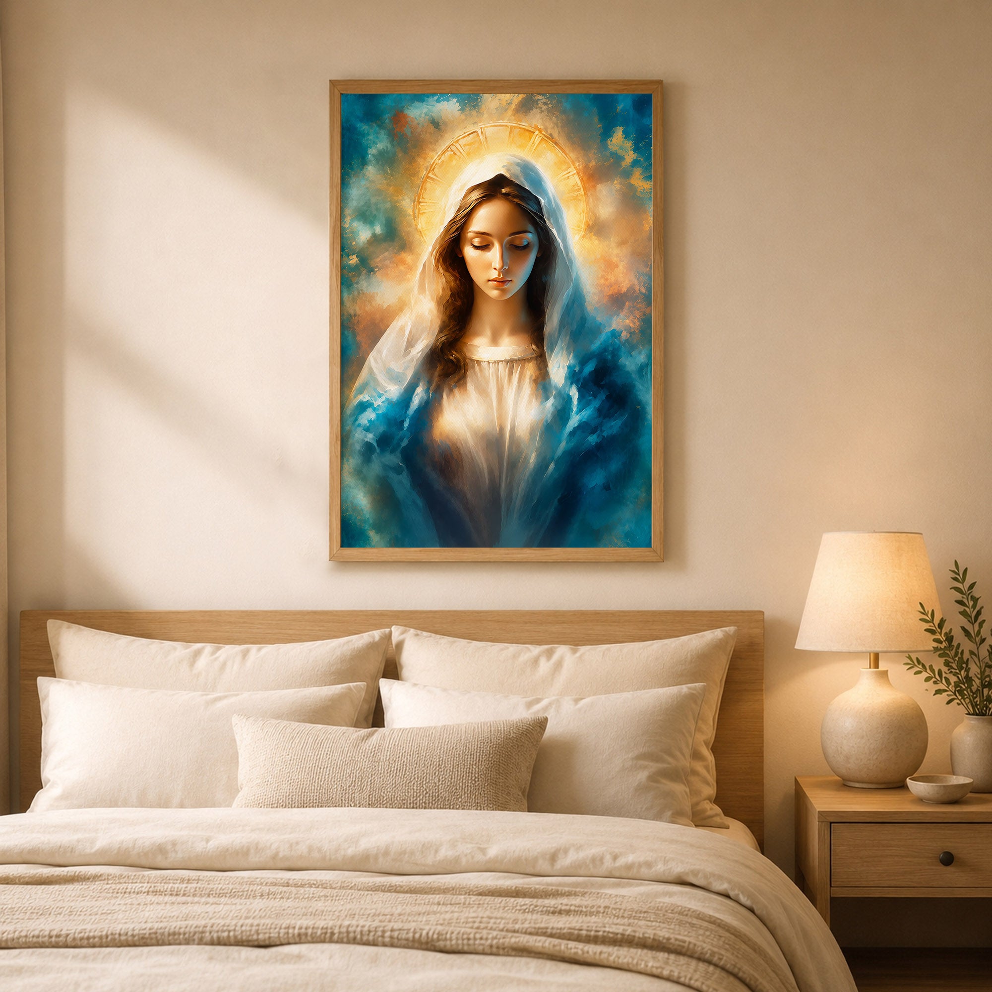 Heavenly Grace of the Blessed Virgin Mary Poster/Canvas
