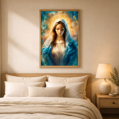 Heavenly Grace of the Blessed Virgin Mary Poster/Canvas