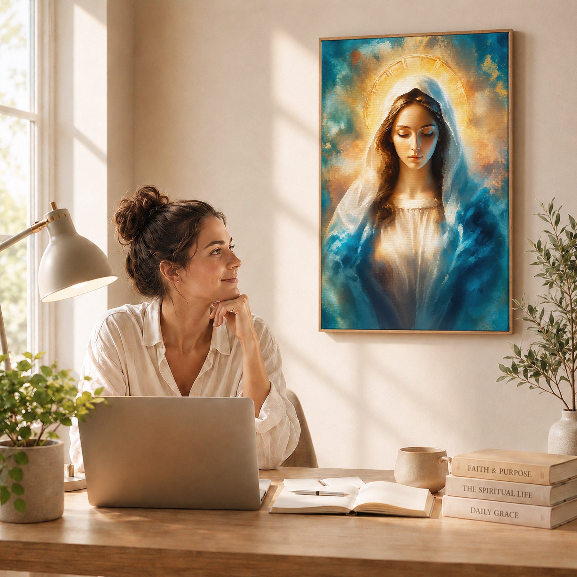 Heavenly Grace of the Blessed Virgin Mary Poster/Canvas