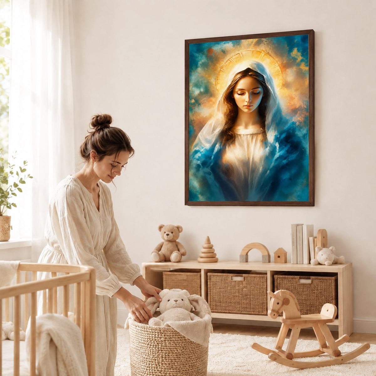 Heavenly Grace of the Blessed Virgin Mary Poster/Canvas