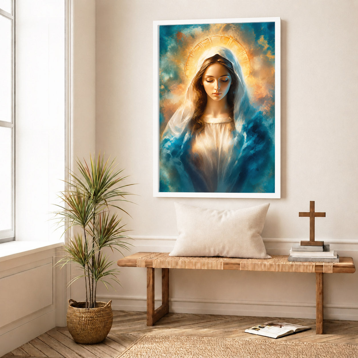 Heavenly Grace of the Blessed Virgin Mary Poster/Canvas