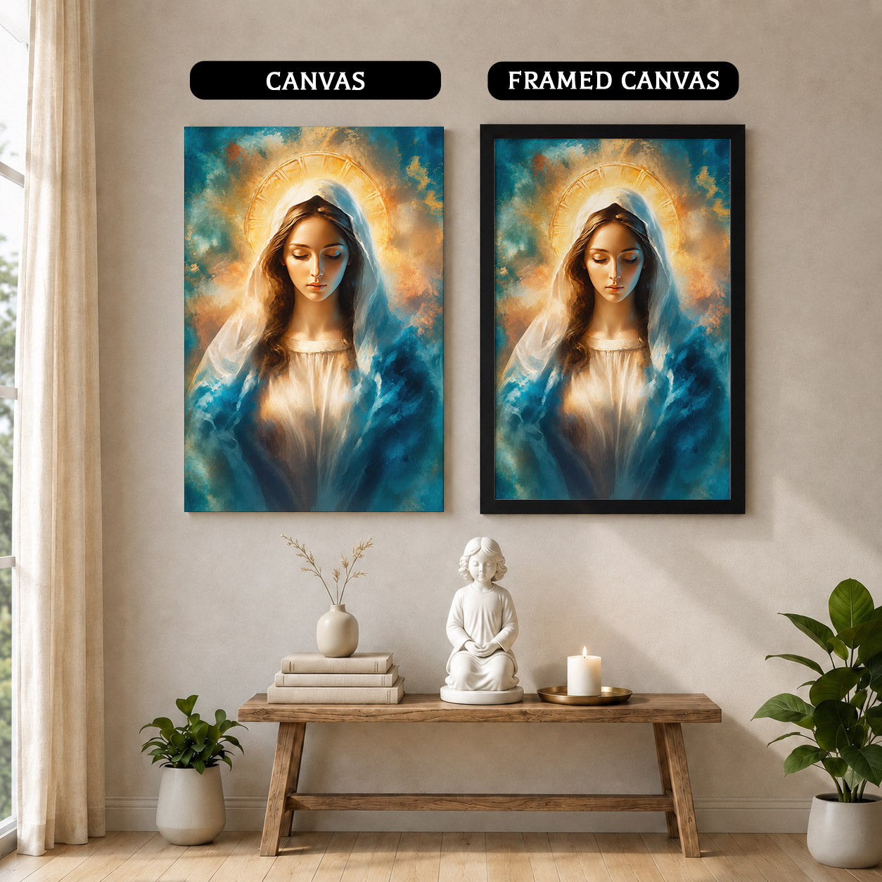 Heavenly Grace of the Blessed Virgin Mary Poster/Canvas